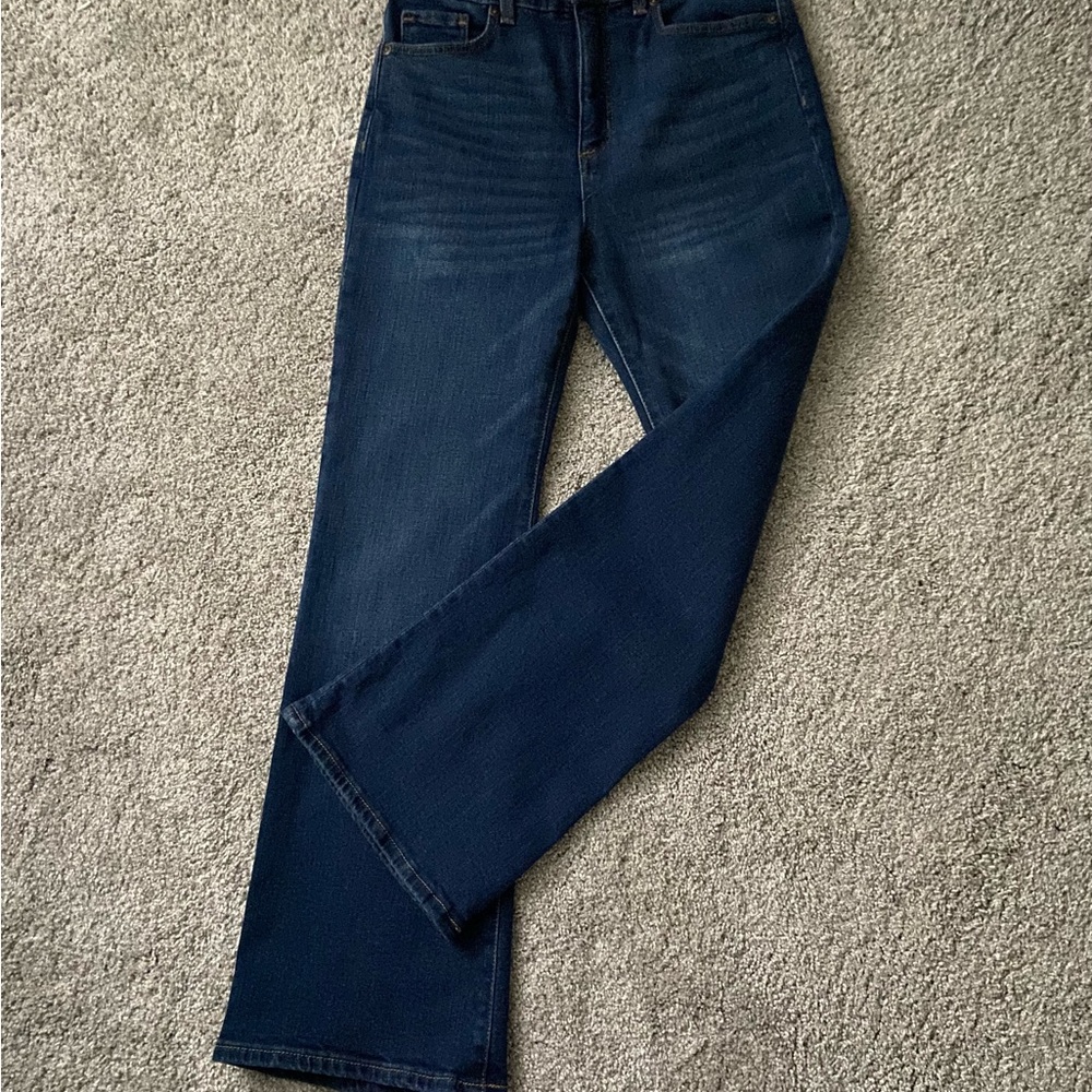 LOFT Dark Blue The Relaxed Flare Leg Jeans